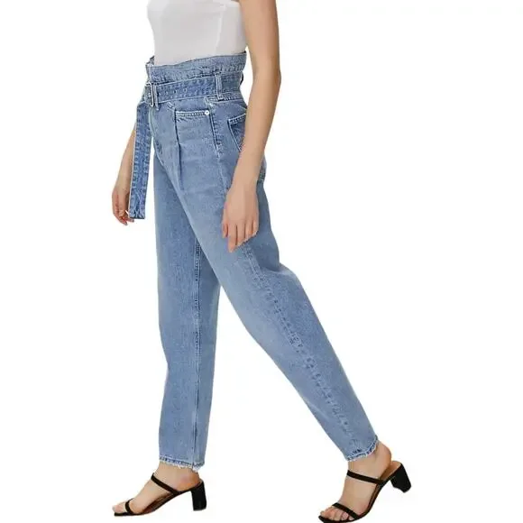 Agolde Reworked 90's Jeans Cinched High Rise Straight 29 New Revival Denim NWT Straight Leg
